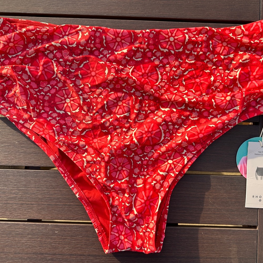 Rhode Red Floral Bikini Bottom